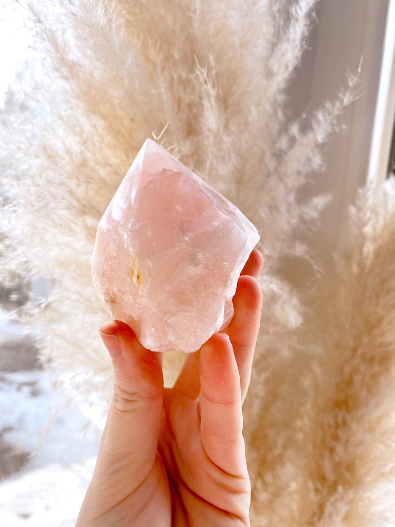 Loving x Gratitude | large Rose Quartz Point