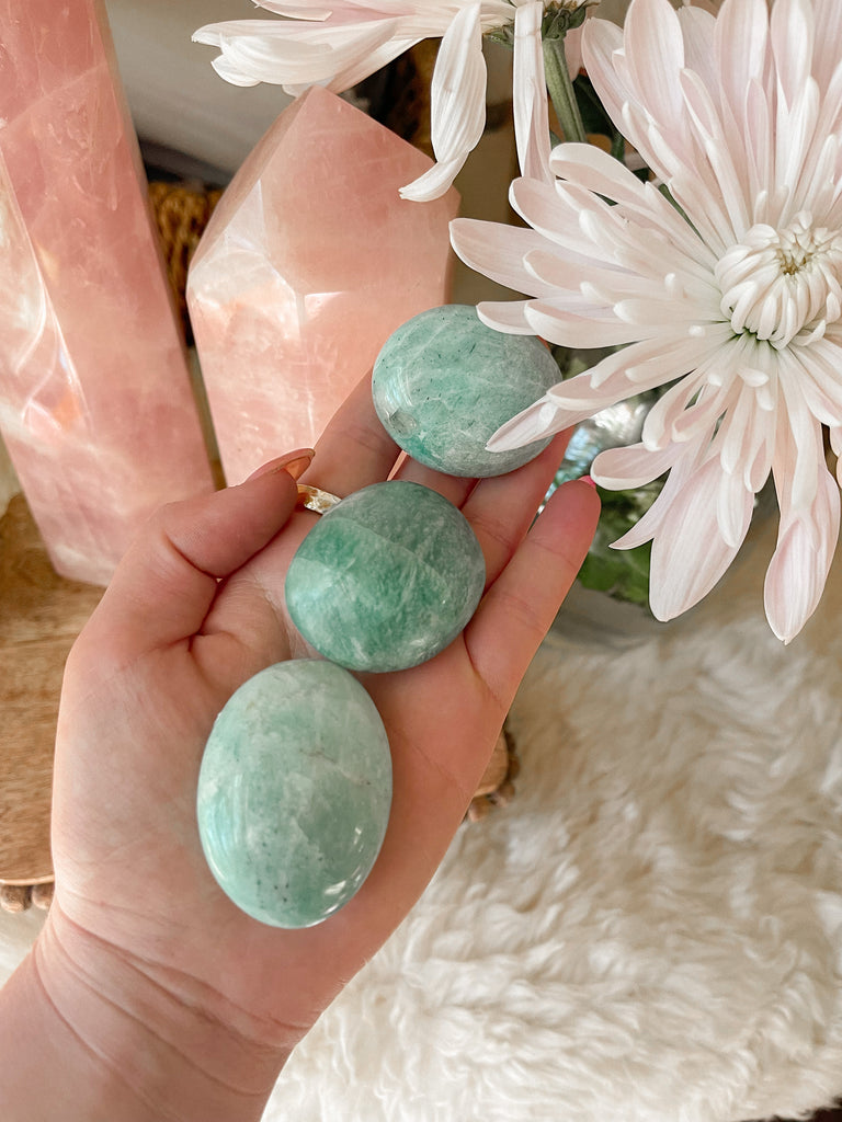 Goddess Energy x Inner Balance/Harmony| Amazonite Palm Stone